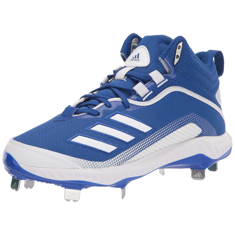 Adidas Mens FV9357 Baseball Shoe Royal Blue White Metal Cleats 13.5